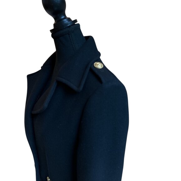 Gerard Darel Wool Coat with Gold Buttons in Black Size 34 (US Size 2) - Picture 4 of 11